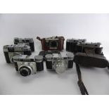 A Miscellaneous Collection of Vintage Cameras, including Paxette Prontor-S x 2, with 1:2.8/45