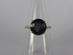 A Lady's 9 Ct Gold Amethyst Ring, size T, approx wt 4.2 gms together with a silver marquisette and