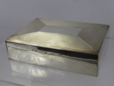 A Solid Silver Double Cigarette Box, the engine turned gilded box Birmingham hallmark dd 1936, mm