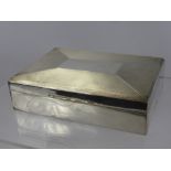 A Solid Silver Double Cigarette Box, the engine turned gilded box Birmingham hallmark dd 1936, mm