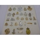 A Quantity of Military Stay Bright Badges, including Irish Rangers, Yorkshire Regiment, Royal