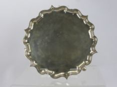 A Silver Card Tray, Birmingham hallmark, dated 1936, mm William Greenwood & Sons, shaped ogee