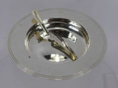 A Silver Pin Dish, Sheffield hallmark, dated 1997, mm R. Carr together with a silver paper clip in