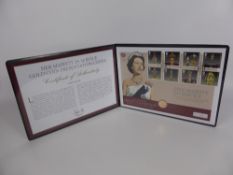 Full Gold Sovereign Presentation Cover, Her Majesty in Service Limited Edition 05/90, sovereign dd