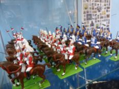 A Large Collection of White Metal Hand Painted Military Figures, including the Prussian Regiment (