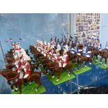 A Large Collection of White Metal Hand Painted Military Figures, including the Prussian Regiment (