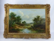 Joseph Thors (Dutch) 1835 - 1920, Oil on Canvas, entitled "A Country Landscape" approx 40.5 x 60