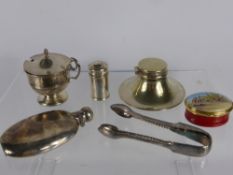 A Silver Mustard, Walker & Hall, Sheffield hallmark, dd 1904, together with a pepper Birmingham