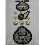 A WWI Warrant Officer's Navigator's Badges and Buttons.