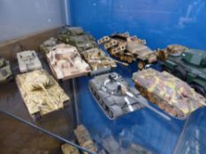 A Quantity of Armoured Vehicles Models, including tanks, trucks, rocket launchers etc., (approx 38).