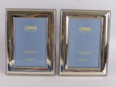 A Pair of Sterling Silver Carr's Photo Frames, Sheffield hallmark, mm R.C., dd 1977, approx 15 x