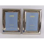 A Pair of Sterling Silver Carr's Photo Frames, Sheffield hallmark, mm R.C., dd 1977, approx 15 x