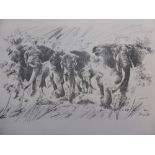 Tony Coss 20th Century, a large quantity of prints including cheetah, elephant and impala, approx 46