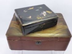 Two Lacquer Boxes, depicting birds. (2)