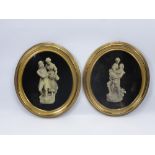 A Pair of Antique Photographs, behind glass entitled 'Paul & Virginia' and published by Darnley &
