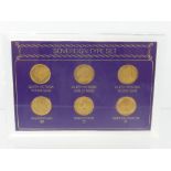 A Set of Six Solid Gold Full Sovereigns, dd 1881, 1898, 1889,1910,1911 and 1966 in "Sovereign Type