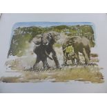 Tony Coss 20th Century, a quantity of coloured limited edition prints, including elephant family and