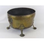A Miscellaneous Collection of Antique Copper and Brass, including jardiniere, hand bell, horse