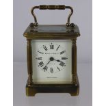 A Mappin & Webb Limited Brass Carriage Clock, FRA movement.