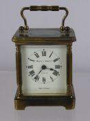 A Mappin & Webb Limited Brass Carriage Clock, FRA movement.