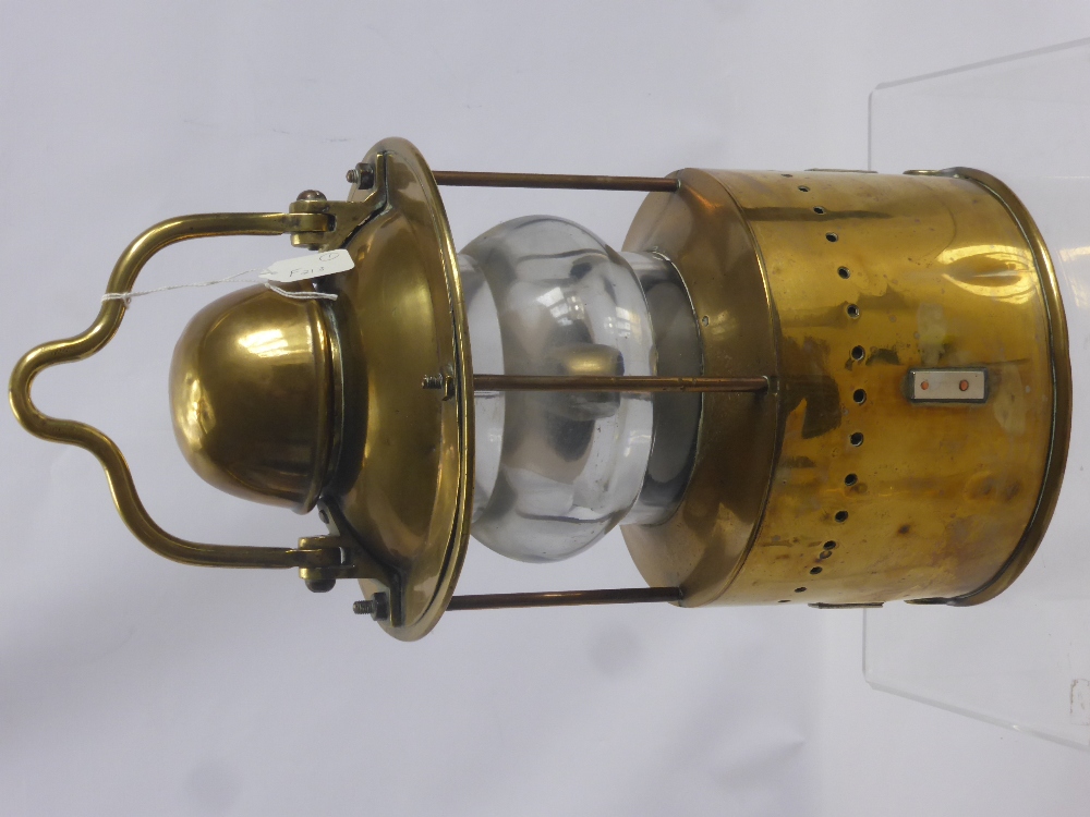 An Antique Brass Ship's Lantern, approx 45 cms high. - Image 2 of 2