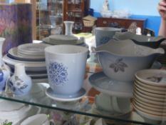 A Collection of Plates, Pin Dishes, Posy Vases, Gravy Boat and Mug, including Royal Copenhagen,