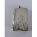A Silver Hallmark Vinaigrette of Book Form, dated Birmingham 1828, mm Taylor & Perry, approx 21.8