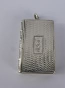 A Silver Hallmark Vinaigrette of Book Form, dated Birmingham 1828, mm Taylor & Perry, approx 21.8