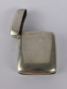 A Solid Silver Vesta Case, Birmingham hallmark dd 1895, mm George Unite.