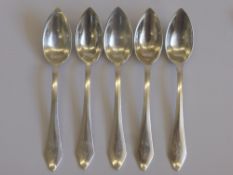 A Collection of Five Sterling Silver Teaspoons, stamped Tilden-Thurder, together with eight