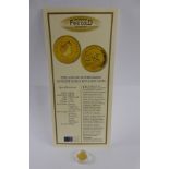 A 2003 Royal Mint .999 Fine Gold 1/20 oz Australian Nugget Gold Bullion Proof Coin, approx 1.57 gms,
