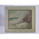 Dorothy G Pemberton, Oil on board, depicting a coastal scene, approx 39 x 31 cms