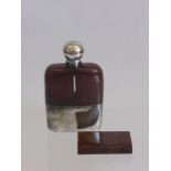 A Gentleman's Lot, including a silver plated and leather hip flask by Daniel & Arther, together with