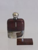 A Gentleman's Lot, including a silver plated and leather hip flask by Daniel & Arther, together with