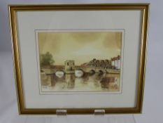 Three Original Water Colours Depicting English River Scenes, signed Oxley, together with a Derek