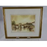 Three Original Water Colours Depicting English River Scenes, signed Oxley, together with a Derek