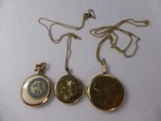 Two 9 ct gold lockets