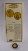 A 1997 Royal Mint .999 Fine Gold 20 Dollar Princess Diana Tuvalu Proof Coin, approx 1.24 gms, with