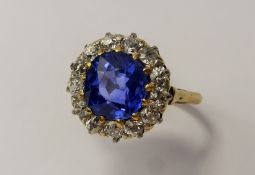 A Stunning Lady's Antique Vivid Cornflower Blue High Lustre Non Heat Treated 3.31 ct Ceylon Sapphire