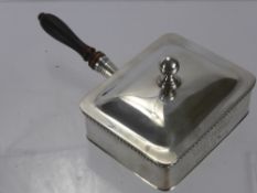 A Silver Table Cigarette Box, Birmingham hallmark, dated 1941/2, mm William Suckling inscription