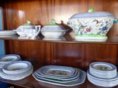 Part Copeland Spode Dinner Service, comprising large serving dish and cover, two vegetable serving