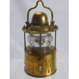 An Antique Brass Ship's Lantern, approx 45 cms high.