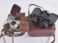 A Pair of Carl Zeiss 'Zena' Binoculars, in the original leather case, lens appear to be in good