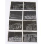 Eight Antique Glass Photo Negative Plates, depicting HMS Strong. The pictures taken during the visit