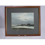 Three Water Colours Depicting Fishing Boats, approx 35 x 25 cms, signed Frank Wilding, together with