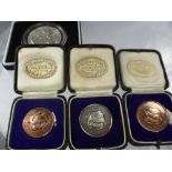 A Collection of Three Vintage Solid Silver (2 gold plated) Seaford College Annual Athletic Sports
