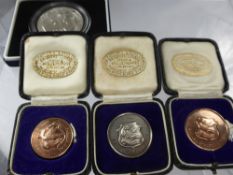 A Collection of Three Vintage Solid Silver (2 gold plated) Seaford College Annual Athletic Sports