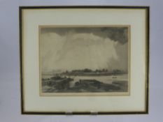 After E.G. Earthrowl, a signed etching titled "Boat Building at Buckler's Hard, Hampshire", approx