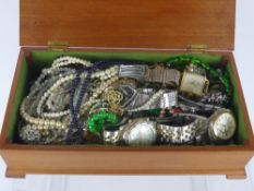 A Miscellaneous Collection of Costume Jewellery, including watches, chains, earrings, brooches etc.