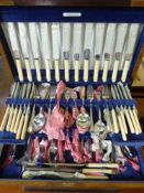 A James Ryals & Co Ltd, Canteen of Cutlery, 12 pcs together with two boxed sets of fish knives and